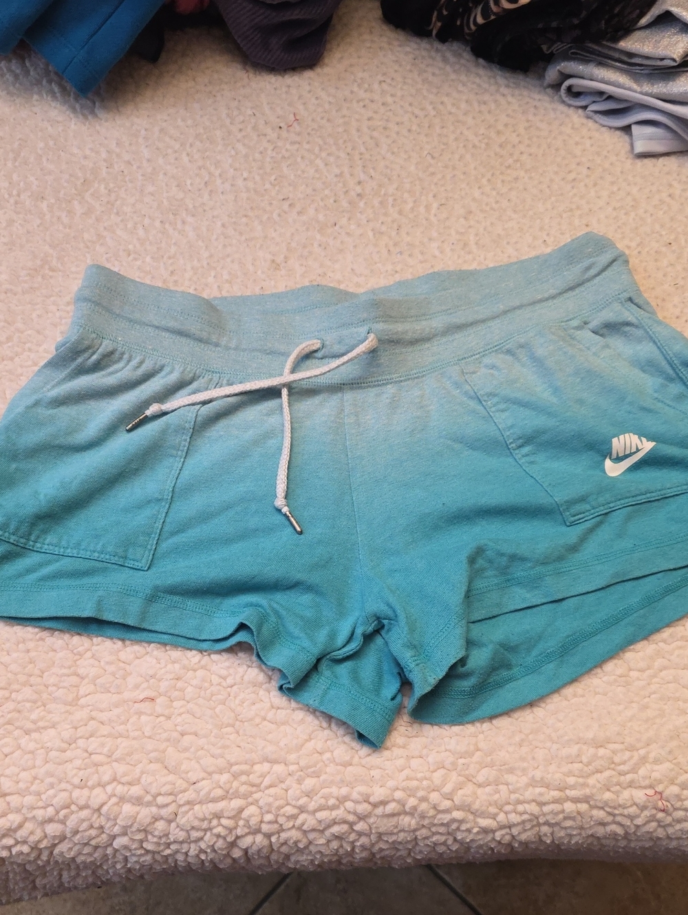 Nike Women's Teal Ombre Athletic Shorts